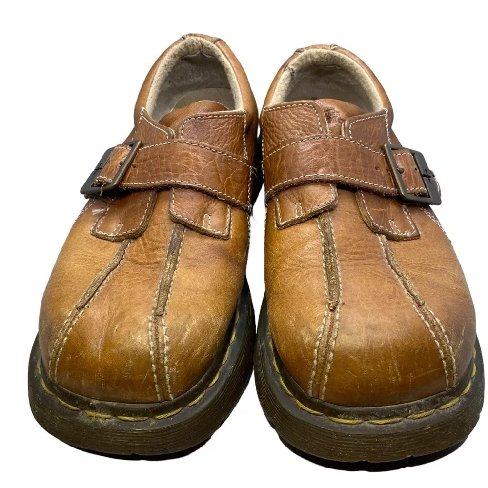Vintage Doc Dr Martens 12282 Mary Jane Leather Monk Strap Chunky Y2K Shoes 10 L